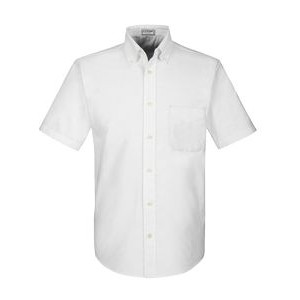 Men's CVC Oxford Short Sleeve Dress Shirt