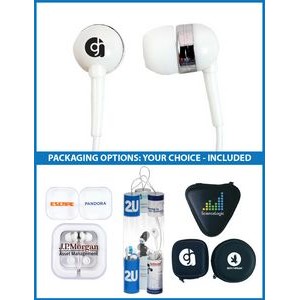 The Gig Stereo Earbuds with upgraded speakers and choice of packaging