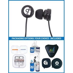 Bottle Cap Stereo Earbuds with upgraded speakers and choice of packaging