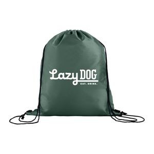 210D Heavy Duty Drawstring Tote Bag - Green