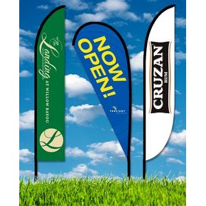 Zoom 5 Feather Flag w/ Stand - 15.7ft Double Sided Graphic