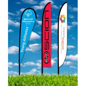 Zoom 6 Feather Flag w/ Stand - 19.7ft Single Sided Graphic