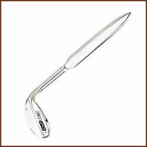 6" Nickel Plated Golf Club Letter Opener
