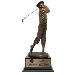 Joe Mead Collection Bronze Vintage Golfer Trophy