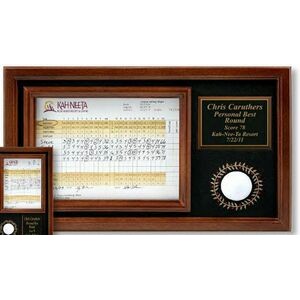 Hole In One Memorable Moments Display Plaque W/ 6"x8" Scorecard Frame