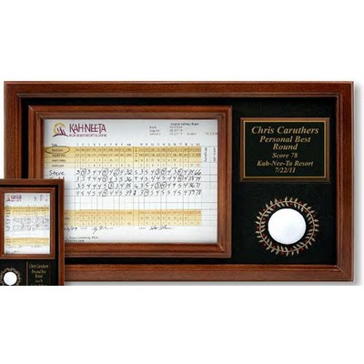 Hole In One Memorable Moments Display Plaque W/ 6"x8" Scorecard Frame