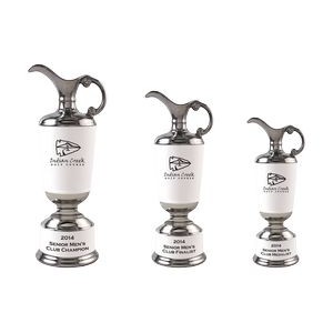 White Horn Ceramic Trophy Cup