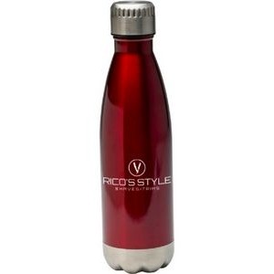 16 oz. "Glacier" Stainless Steel, Double Walled, Vacuum Insulated Sports Bottle - Closeout Special