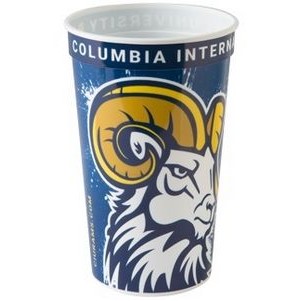 22 oz. Classic Smooth Walled Plastic Stadium Cup with our RealColor360 Imprint