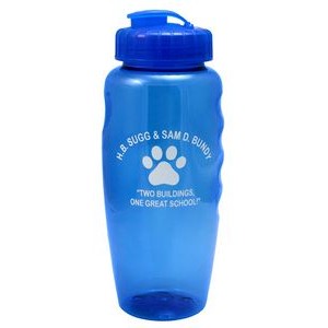 30 oz. "Gripper" Poly-Clean Sports Bottle with Super-Sipper Lid