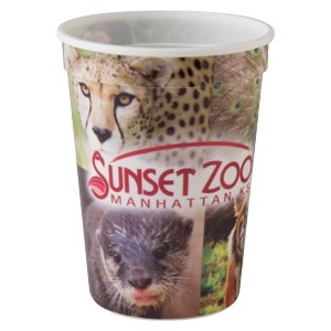 12 Oz. Classic Smooth Walled Plastic Stadium Cup w/our RealColor Imprint