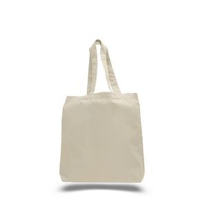 Organic Economy Natural 100% Cotton Tote Bag w/ Bottom Gusset - Blank (15"x16"x3")