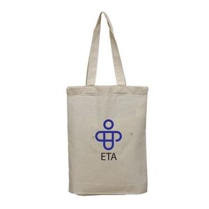 Lightweight Cotton Tote Bag with Bottom Gusset - 1 color (9"x11"x1.5")