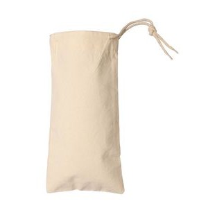 Cotton Canvas Drawstring Wine Tote Bag - blank (6.25" x 13")