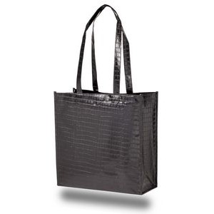 Glam Metallic Croc Shopper Bag - blank (14"x14"x5.5")