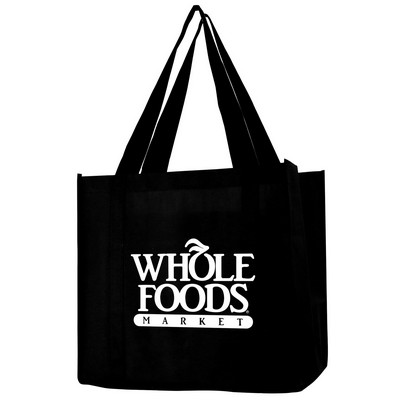 Non Woven Grocery Bag w/ Full Gusset - 1 Color (12 1/2"x13 1/2"x8 1/2")