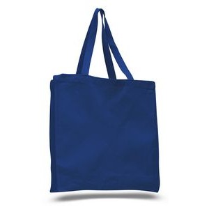 12 Oz. Colored Canvas Book Tote Bag w/ Full Gusset - Blank (14"x15"x4")