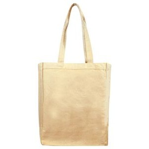 Natural Cotton Canvas Tote Bag w/ Full Gusset - Blank (11
