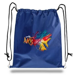 Polyester Waterproof Drawstring Backpack - Full Color Transfer (15