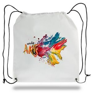 Drawstring Water Repellant Cinch Backpack - Full Color Transfer (16