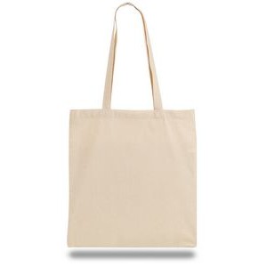 Lightweight Canvas Convention Tote Bag with Shoulder Strap - Blank (15
