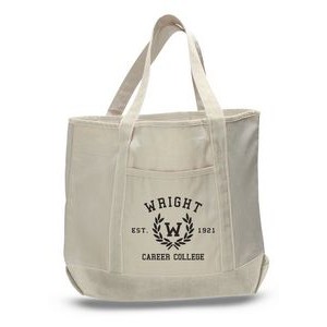 Natural Ocean Front Shopping Tote Bag - 1 Color (22"x16"x6")