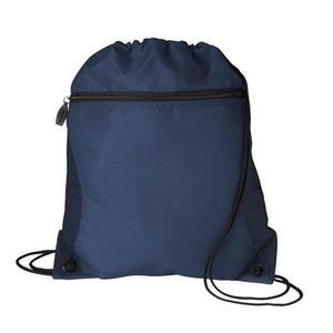 Mesh Pocket Drawstring Backpack - blank (14