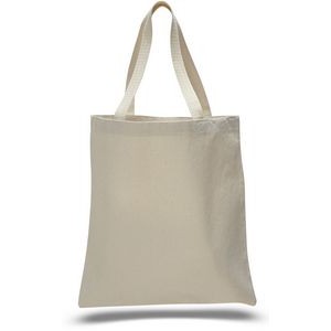 Promotional Tote Bag with Bottom Gusset (Natural) - blank (15" x 16" x 3")
