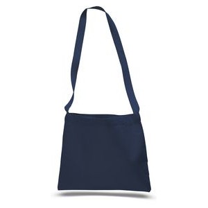 Small Colored Canvas Messenger Bag w/ Long Strap - Blank (14"x12")