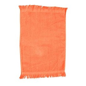 Colored Fringed Velour Fingertip Towel - Blank (11"x18")