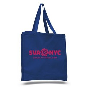 12 Oz. Colored Canvas Book Tote Bag w/ Full Gusset - 1 Color (14"x15"x4")