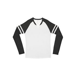 LAT® Women's Unisex Raglan Hood T-Shirt