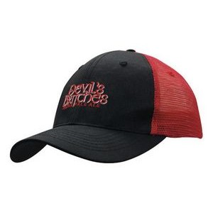Value - Poly Twill with Trucker Mesh Back Cap (Embroidered)