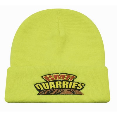 Luminescent Safety Beanie Acrylic Hat (Embroidered)