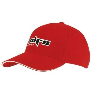Brushed Heavy Cotton Cap with Sandwich Trim (Embroidered)