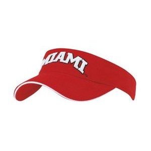Brushed Heavy Cotton Visor w/Sandwich Trim (Embroidered)