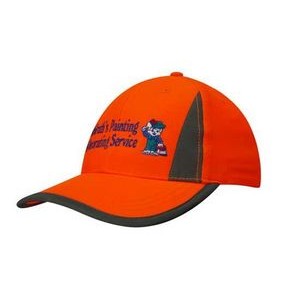 Luminescent Safety Cap w/ Reflective Trim & Inserts (Embroidered)