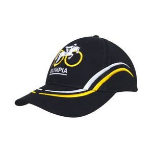 Brushed Heavy Cotton Cap w/Curved Embroidery on Crown & Visor (Embroidered)