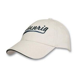 Brushed Cotton Cap w/Sandwich Trim (Embroidered)