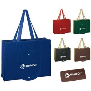 2-Tone Non-Woven Foldable Shopping Tote Bag