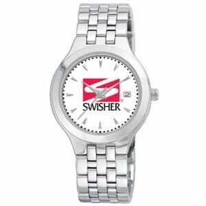 Ladies' Elegant Silver Bracelet Watch With Date