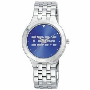 Men's Elegant Silver Bracelet Watch With Blue Dial