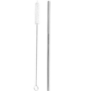 Stainless Steel Metal Straight Straw and cleaning brush