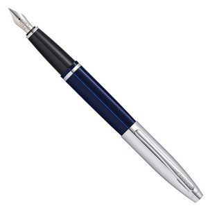 Cross® Calais Chrome/Blue Lacquer Fountain Pen