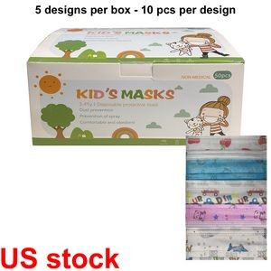 Kids Disposable 3-Ply Protective Face Mask with Ear Loops