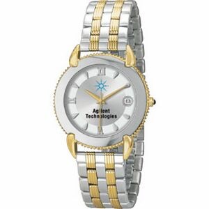 Women's Brass Case Watch With Gold Accent