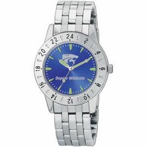 Women's Screen Printed Blue Dial Round Face Watch