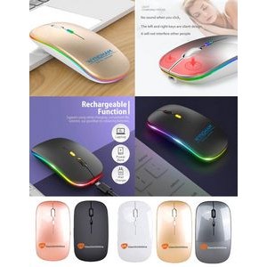 iBank(R) LED Wireless Mouse with Built-in rechargeable battery (Gold)