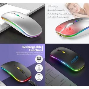 iBank(R) LED Wireless Mouse with Built-in rechargeable battery (Silver)