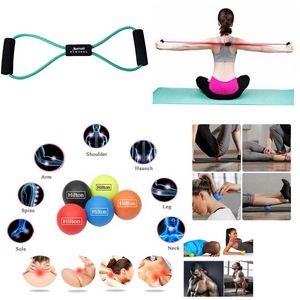 iBank(R) Fitness Resistance Band + Massage Ball (Green)